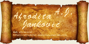 Afrodita Janković vizit kartica